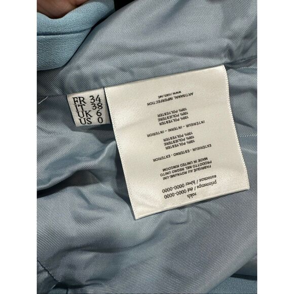 ROKH Shirred Poncho Vest Midi Dress in Smoke Blue US 0 $1026 - Picture 11 of 11